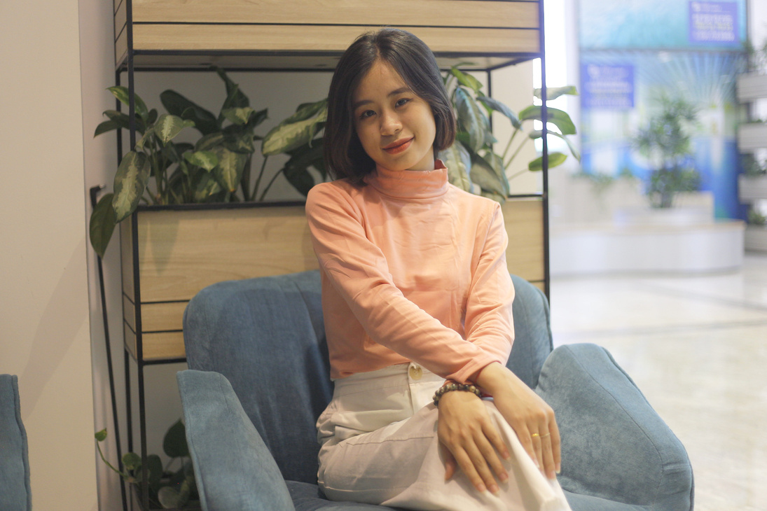 Cute Fashionable Woman Sitting on a Chair